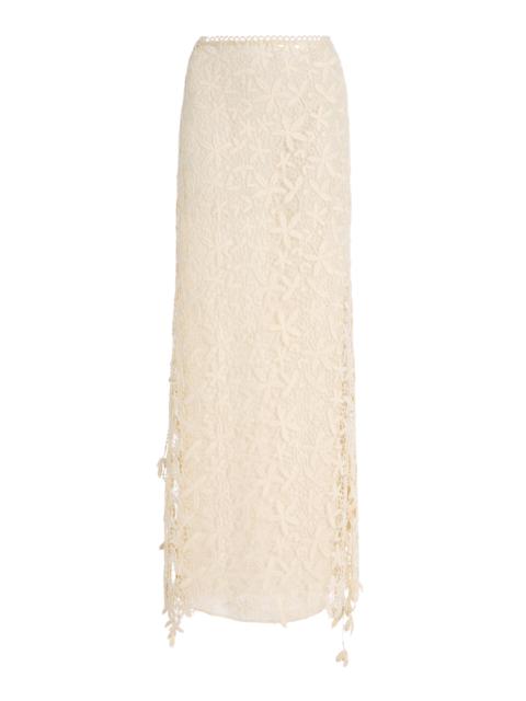 Lace Maxi Skirt ivory