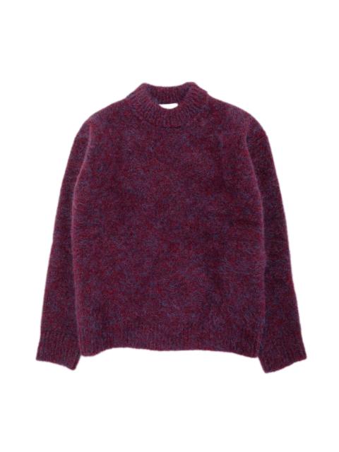 Hairy Rounded Pullover Burgundy