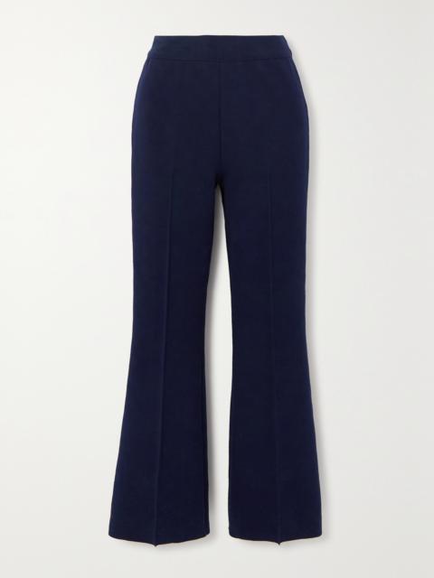 Kick Cropped Stretch-cotton Flared Pants