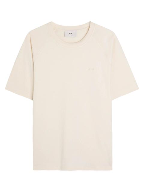 Ami Paris Logo-embroidered Cotton T-shirt
