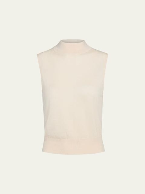 Sleeveless Mock-Neck Top