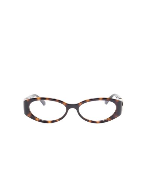 oval-frame glasses