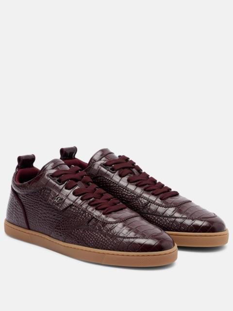 Tutti Rui croc-effect leather sneakers