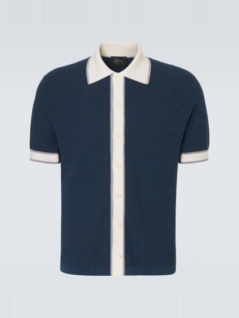 Linen, cotton, and silk shirt