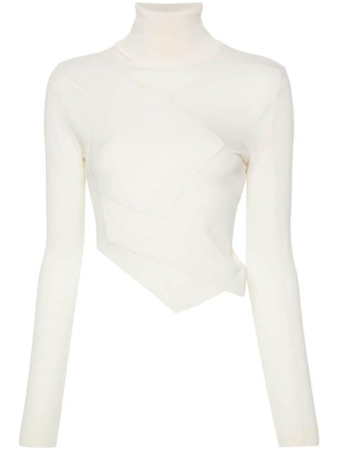 single-stitch logo sweater