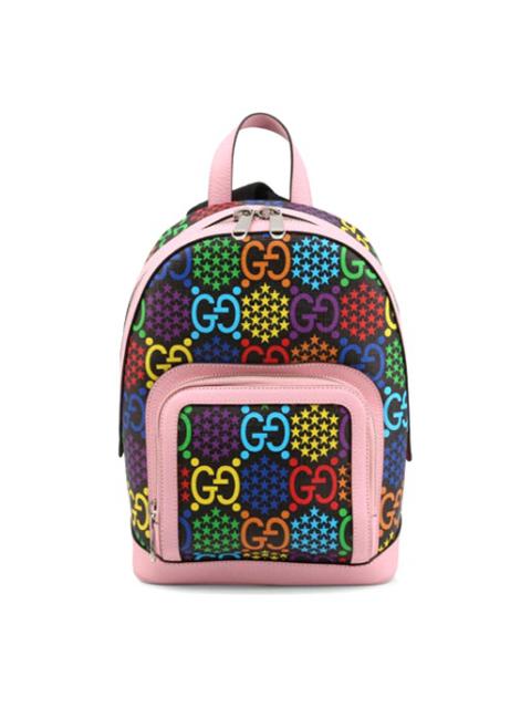 (WMNS) Gucci Psychedelic Multi-Color Logo Canvas schoolbag Backpack Pink / Multi-Color 601296-HPUEN-