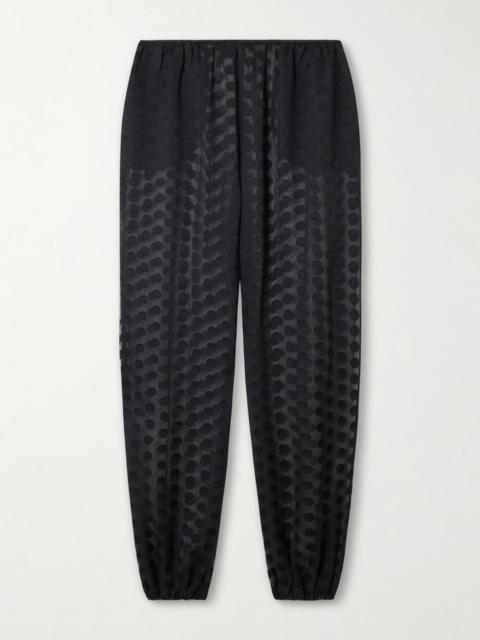 Orissa Polka-dot Chiffon Tapered Pants