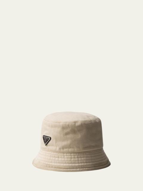 Men's Enameled Logo Denim Bucket Hat