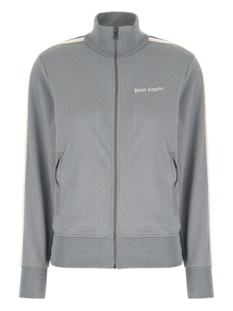 track-stripe zip-up sweatshirt