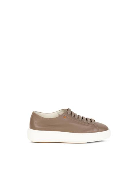leather lace-up sneakers