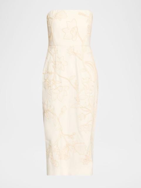 Netia Strapless Embroidered Dress