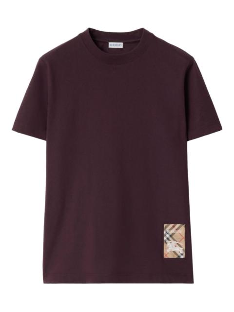 check-label cotton T-shirt