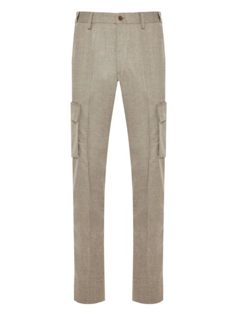 cargo straight-leg trousers