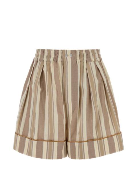 embroidered striped shorts