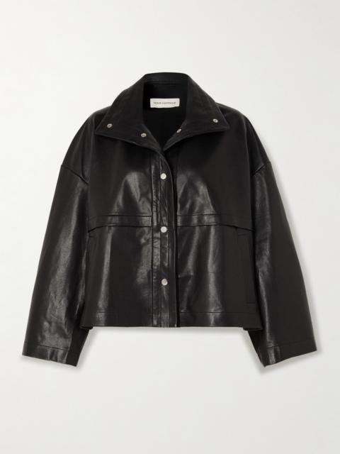 Park Oversized Textured-leather Jacket