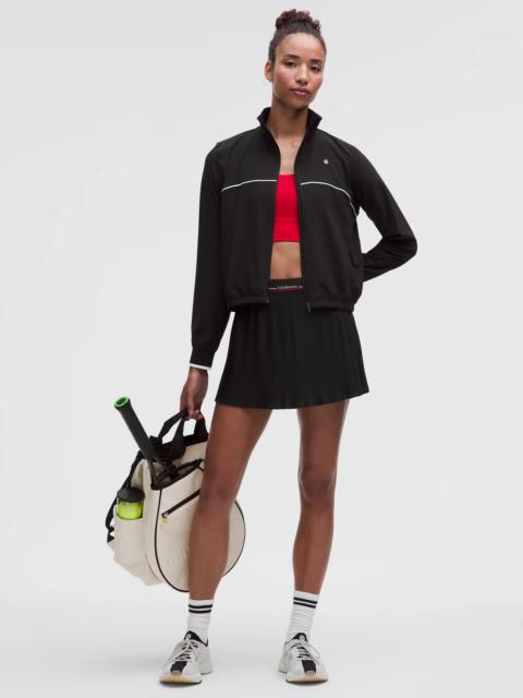 Logo-Waist Micro-Pleat Mid-Rise Tennis Skirt *Long