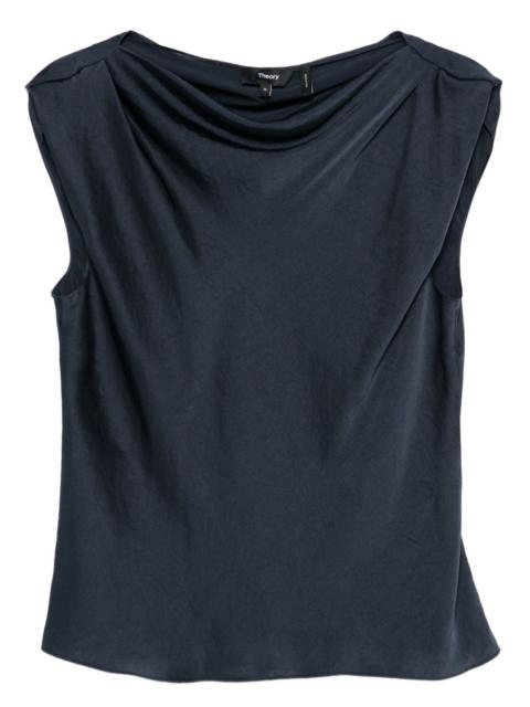 cowl-neck sleeveless top