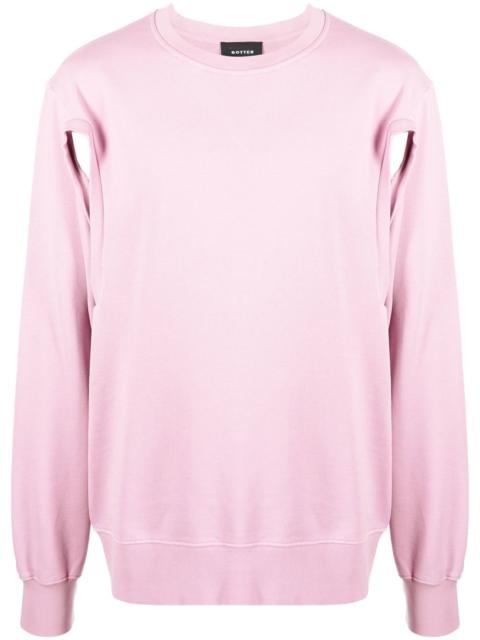 cut-out organic cotton sweatshirt