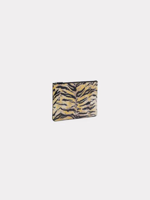 'KENZO Tiger' pouch in leather