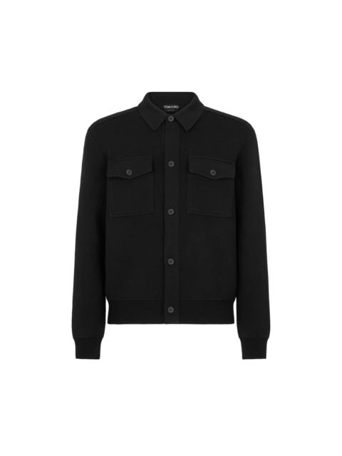 DOUBLE FACE WOOL CASHMERE OUTERSHIRT