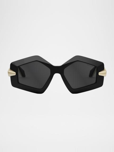 Serpenti Geometric Sunglasses