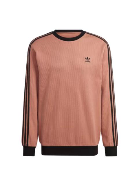 adidas originals Adicolor Classics Waffle Sweatshirt 'Clay Strata' HS2080
