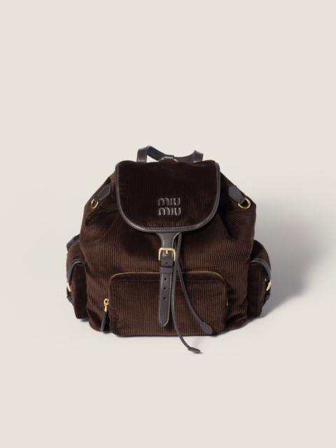 Corduroy backpack