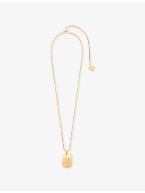 Zodiac-Plaque Metal Necklace