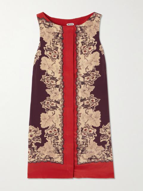 Storybook Printed Silk Mini Dress