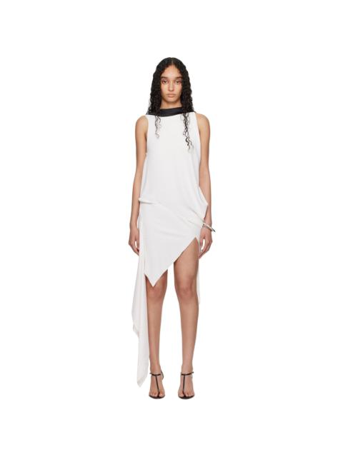 SSENSE Exclusive White Boat Neck Minidress