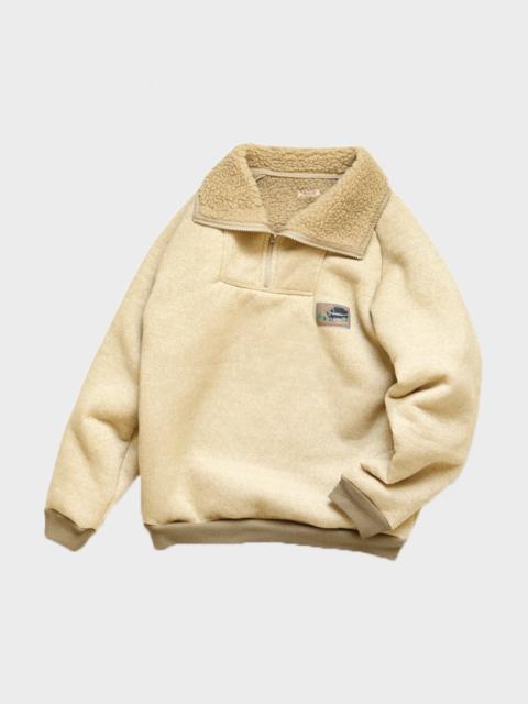 BOA Fleece ZIP ALPINE Pullover - Ecru