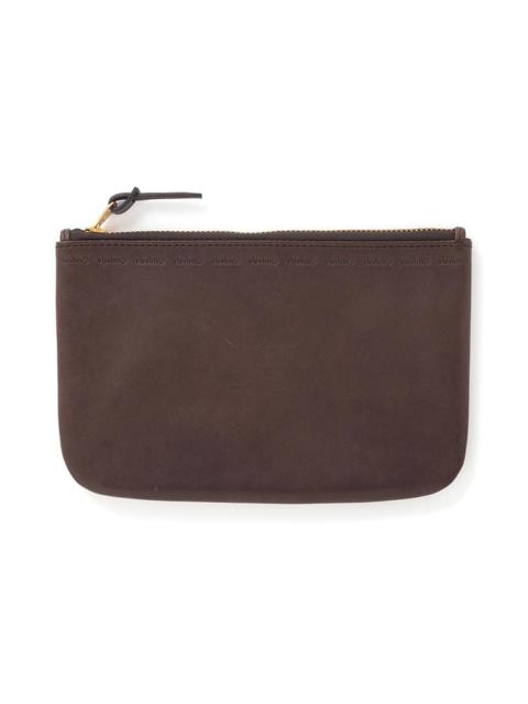 LEATHER TRAVEL POUCH DK.BROWN