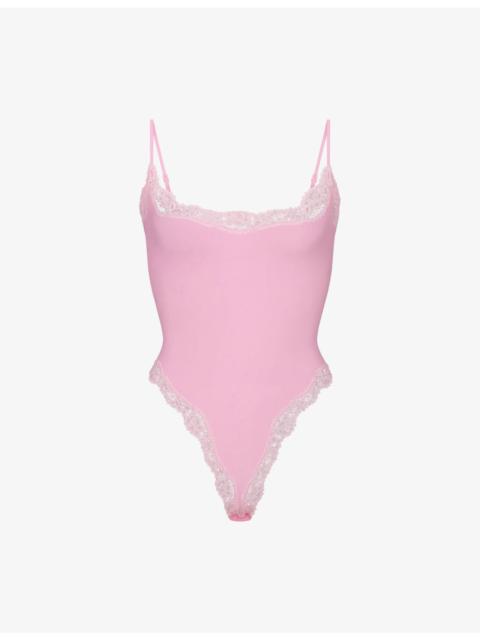 Fits Everybody Lace-Trim Stretch-Woven Body