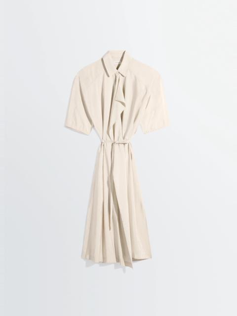 ASYMMETRICAL SHIRT DRESS IN DRY SILK