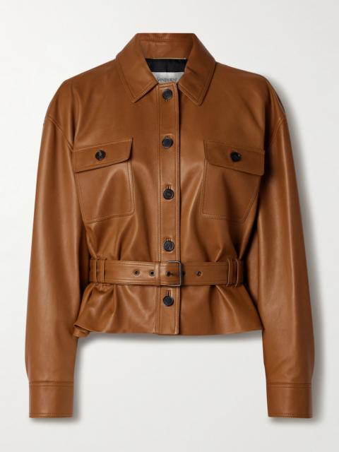 Belted Leather Jacket