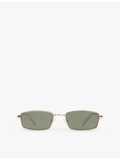 Bizarro rectangular-frame metal sunglasses