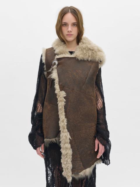 Aleid Asymmetric Fur Waistcoat