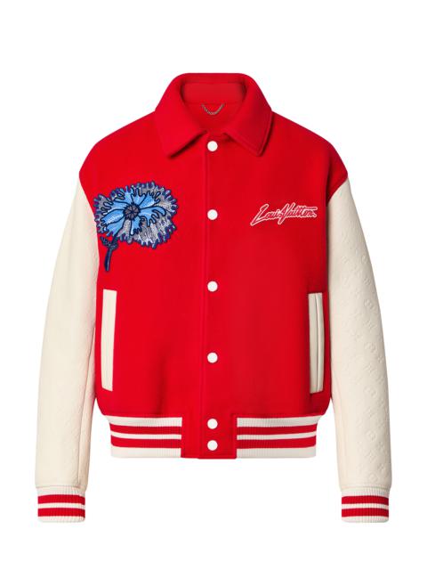 LV x YK Psychedelic Flower Embroidered Varsity Blouson