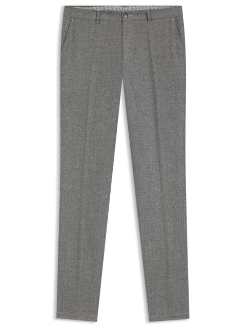 SLIM-FIT PANTS IN MICRO-PATTERNED VIRGIN WOOL
