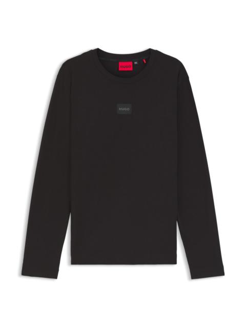 LOGO-LABEL PYJAMA T-SHIRT IN A COTTON BLEND