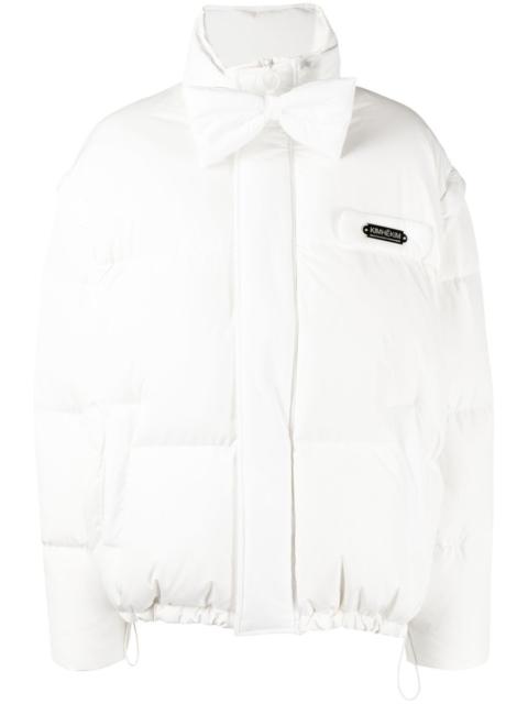 logo-patch puffer jacket