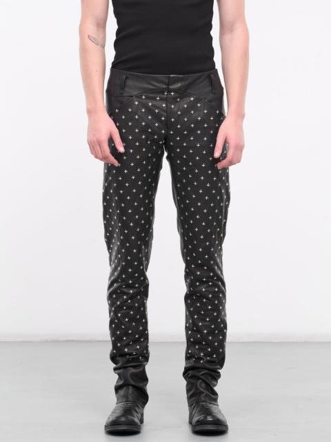 Silver Cross Leather Trousers