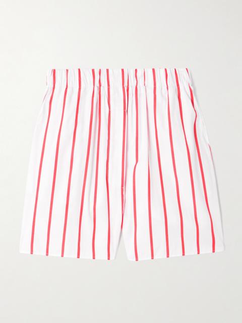Lui Striped Cotton-poplin Shorts