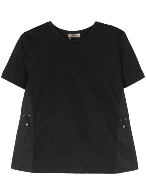 taffeta-panel cotton T-shirt