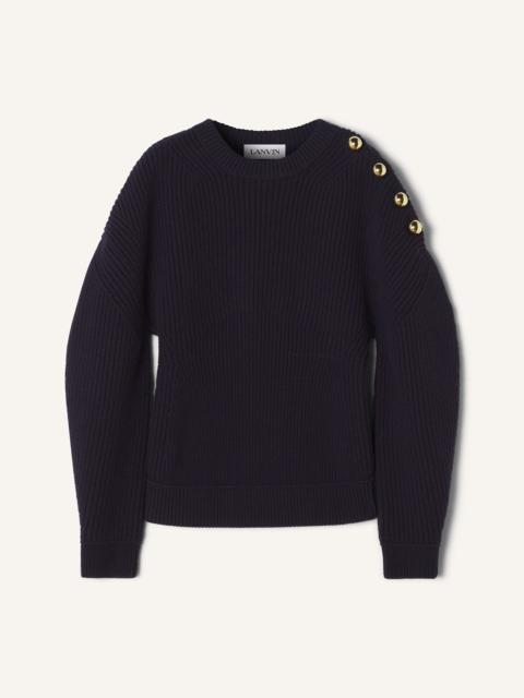 WOOL RIBBED SWEATER