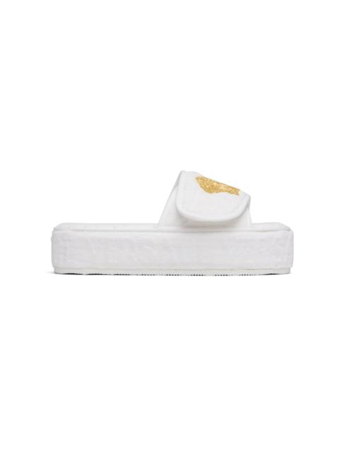 White 'Versace Allover' Slippers