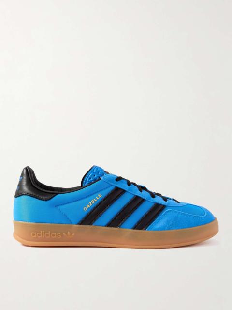 Gazelle Indoor Leather-Trimmed Suede Sneakers