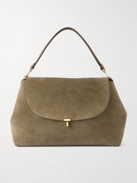 T-lock Large Suede Shoulder Bag
