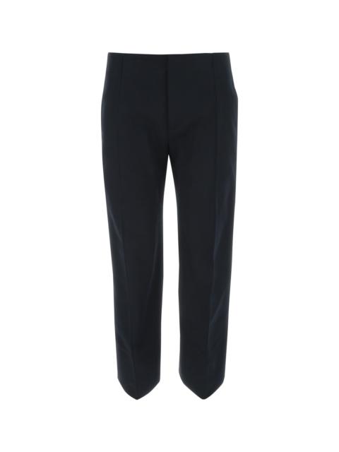 Midnight Blue Cotton Cropped Cut Pant