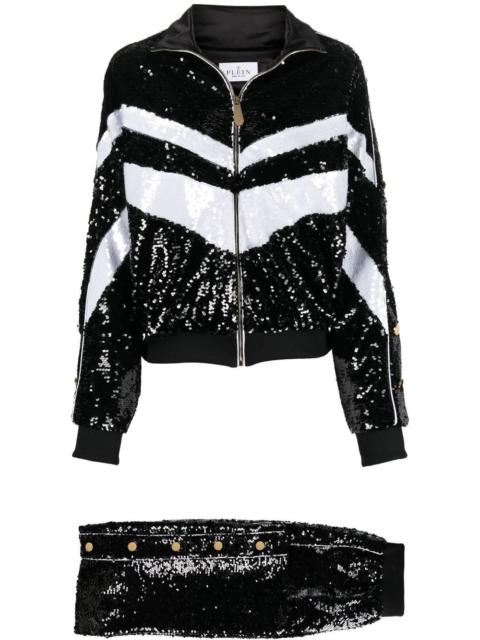 sequin embellished tracksuit